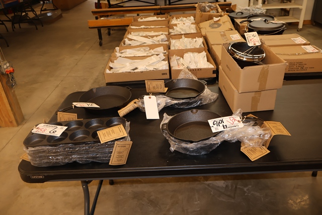 Item Image for Massive amount of cast iron, Seiko Clocks, Kitchen wares, Quilts, Candles & More