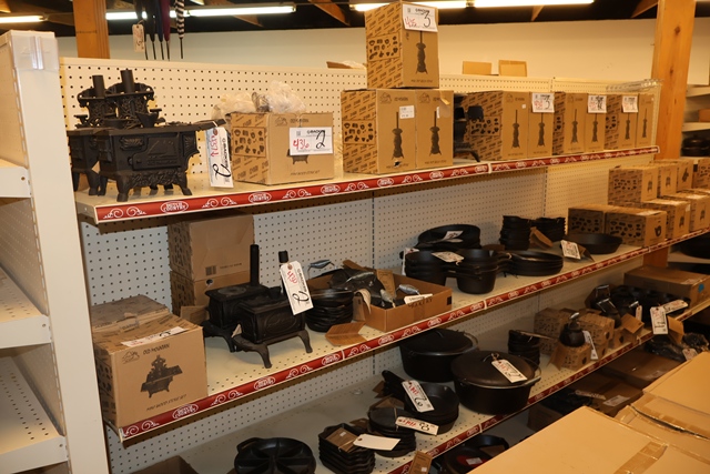 Item Image for Massive amount of cast iron, Seiko Clocks, Kitchen wares, Quilts, Candles & More