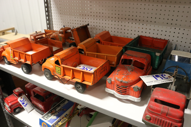 FOUR Wooden Toy TRUCK Set Log Barrel Tanker Dump Truck Wood